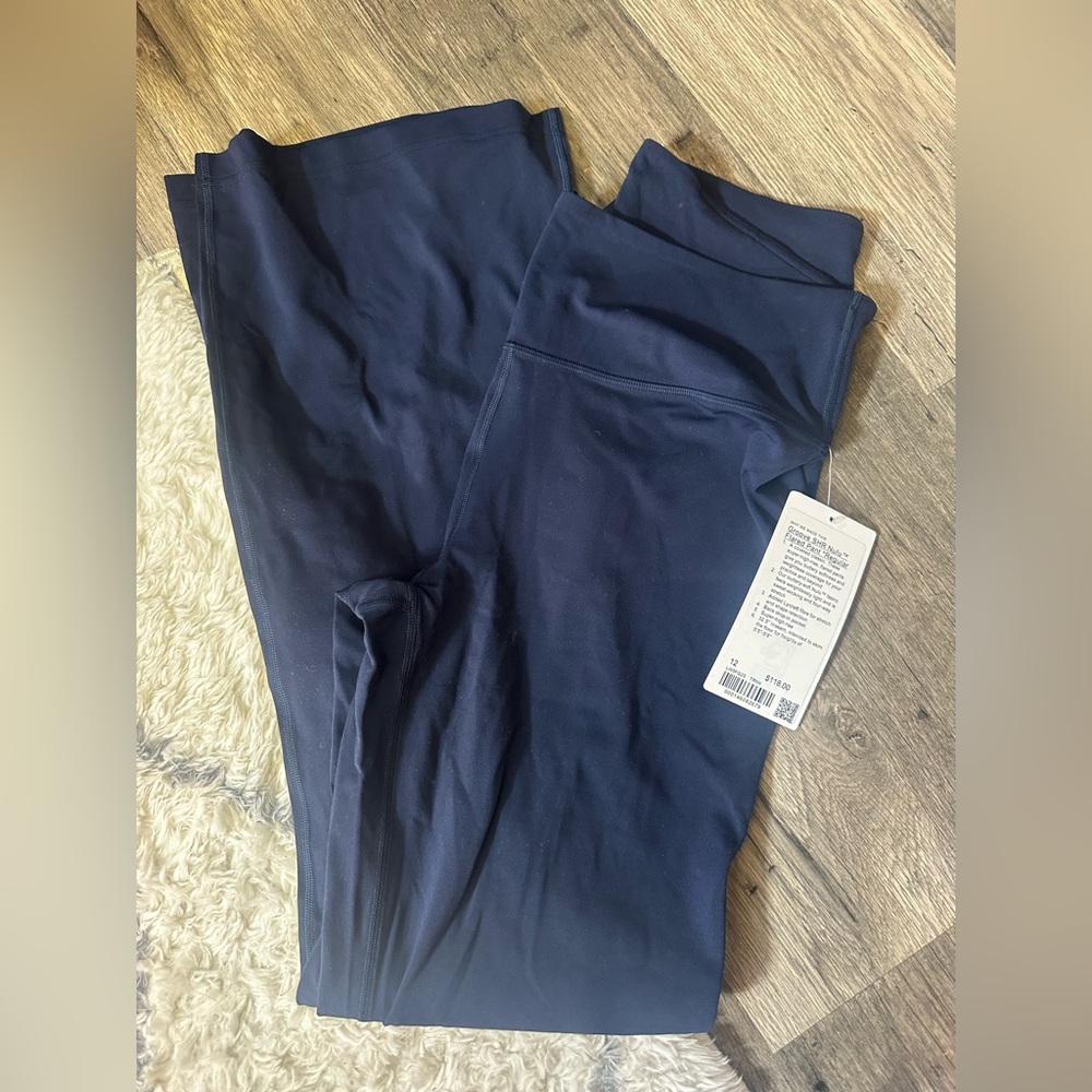 Lululemon Groove Super High Rise Navy Flared Pant